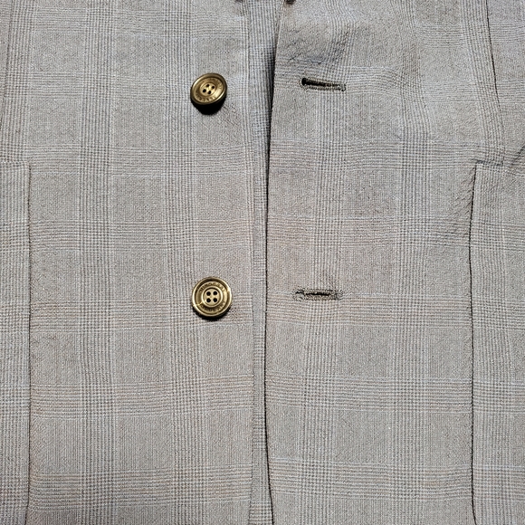 NWT$686 Burberry Blue Mens Linen Wool Blazer Jacket Coat Sz 42 - Picture 8 of 16